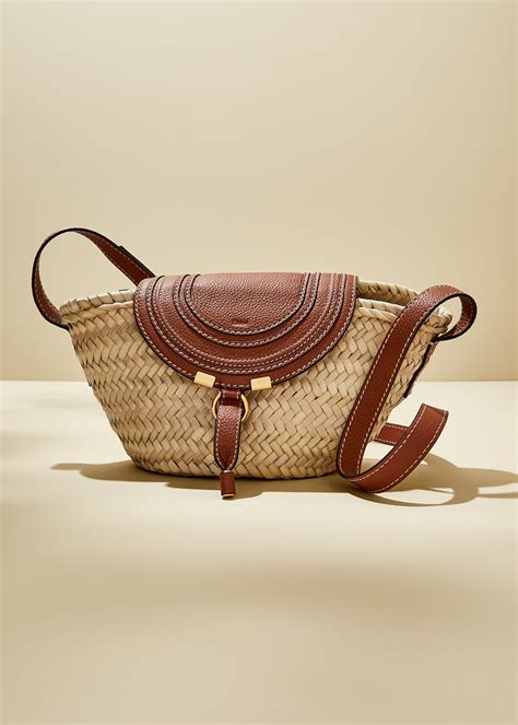 small marcie bag in grained leather|CHLOE Raffia Calfskin Marcie Small Marcie Round Crossbody .